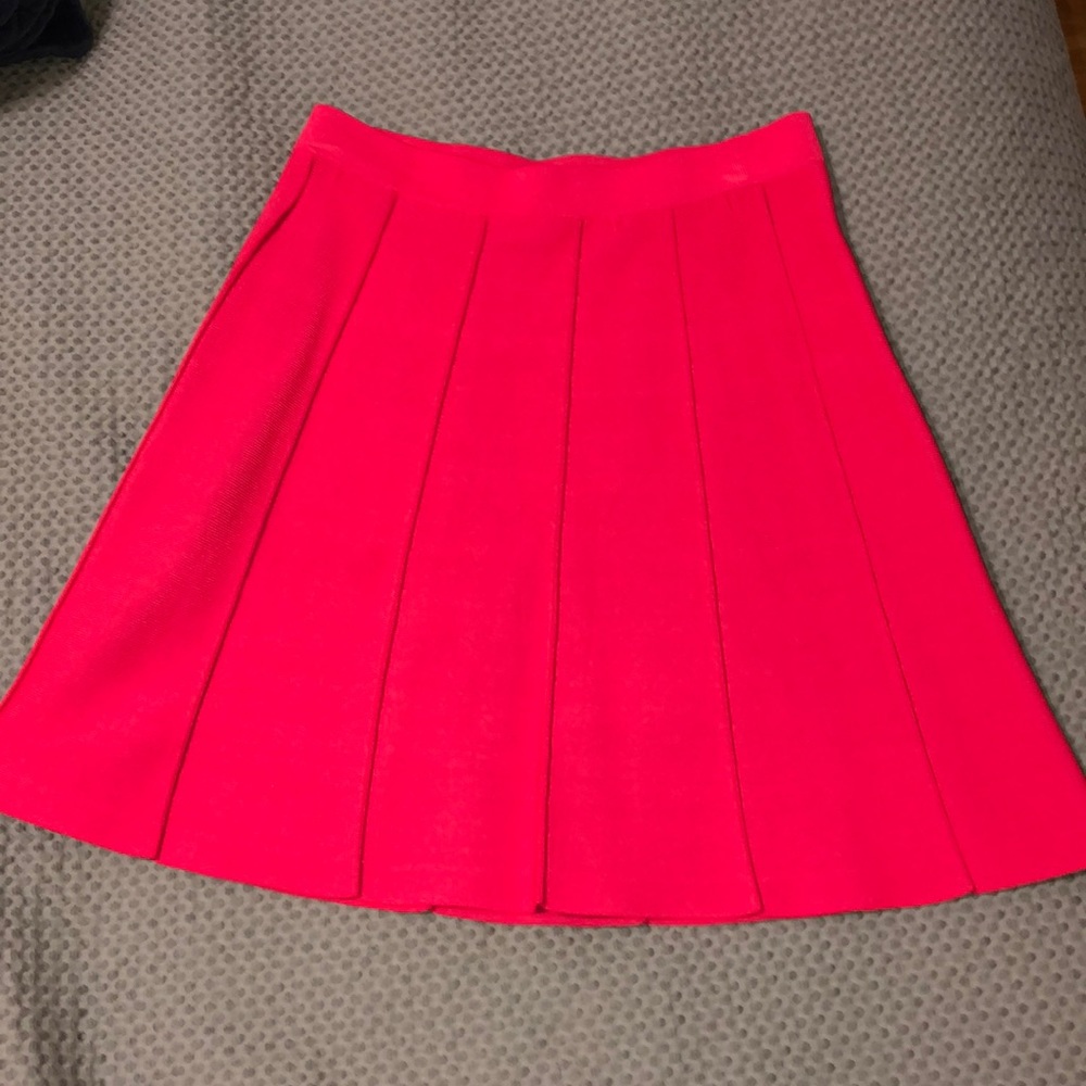 Bright pink skater skirt